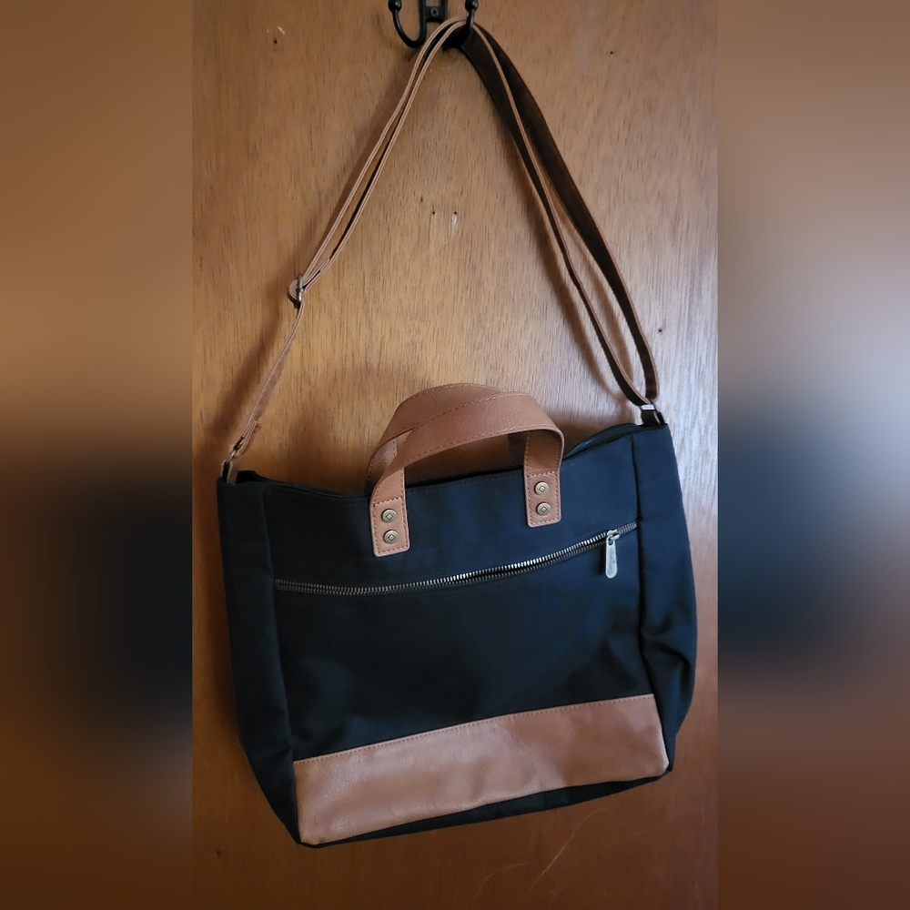 Thirty-one Medium Black Canvas Tote